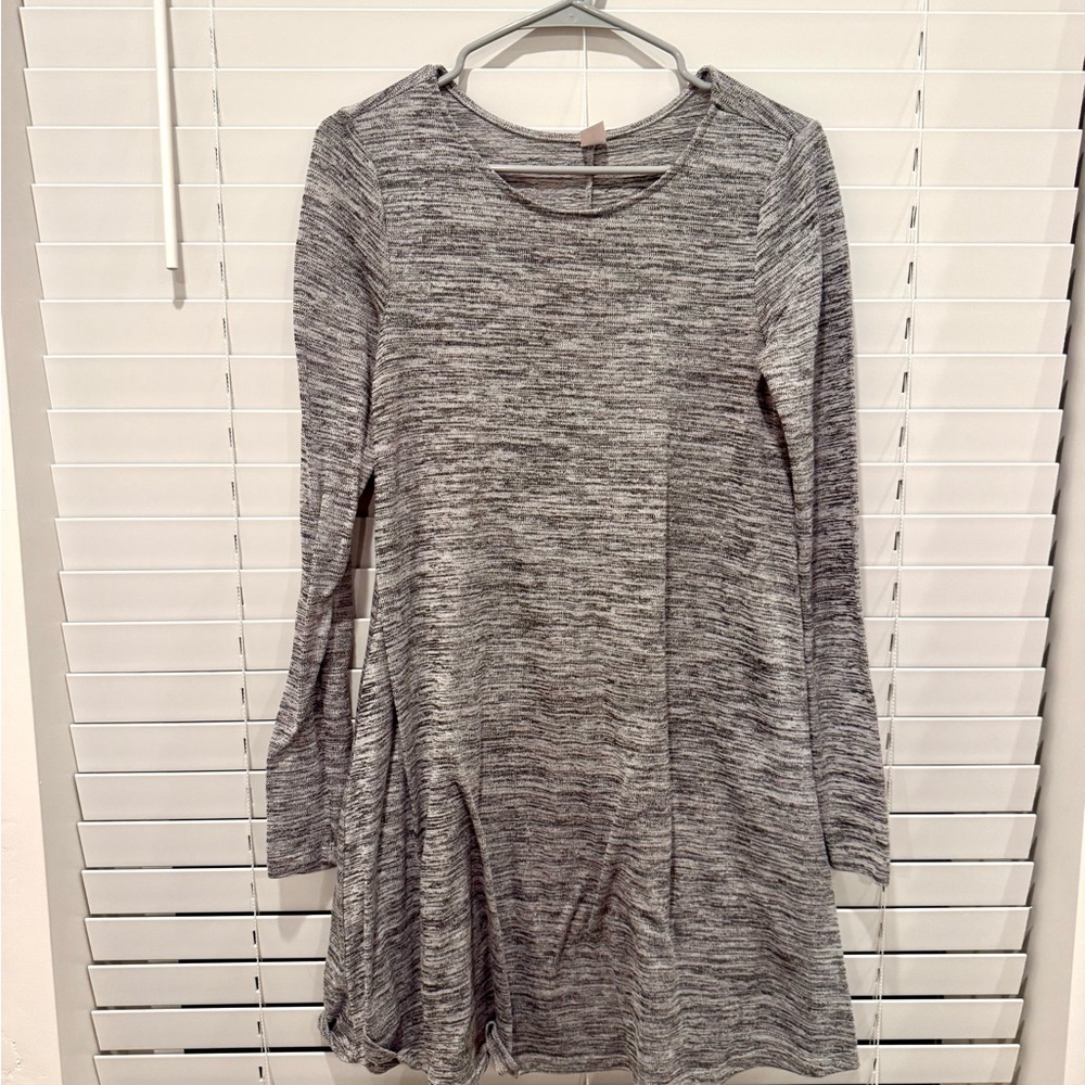 Old Navy Heather Gray Long Sleeve Dress
